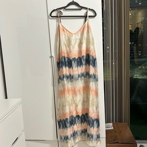 Multicolor silky dress